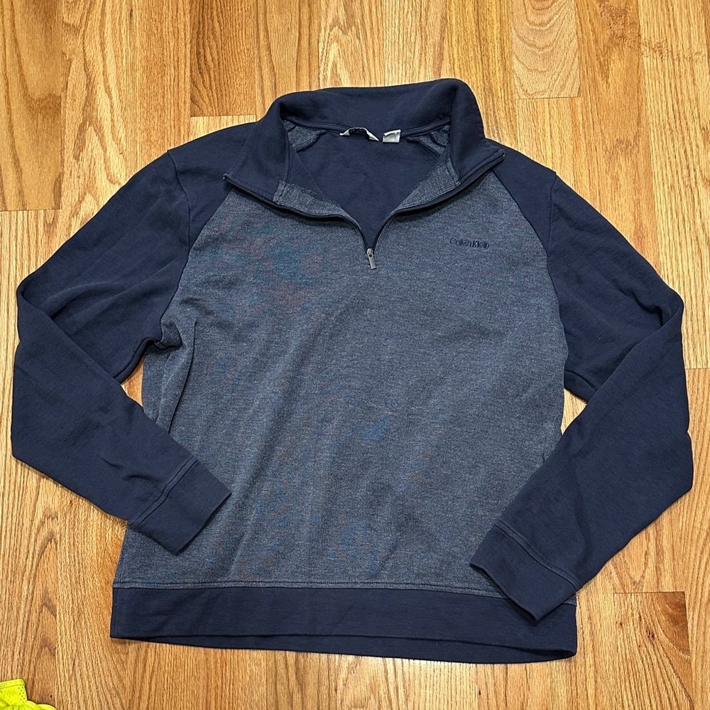 Calvin Klein Men's Dark Blue Zip-Up Sweater